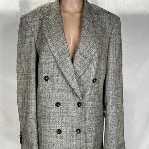 Stella McCartney Double Breasted Wool Blazer Beige 6